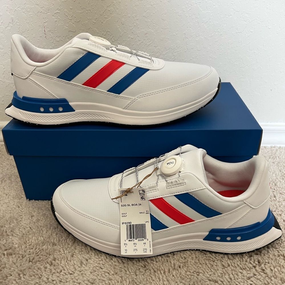 Adidas S2G Spikeless BOA 24 Golf White Waterpoof